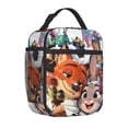 thumbnail image 3 of Zootopia Insulated Lunch Bag Cartoon Backpack, Reusable Thermal Cooler Tote for School Picnic Travel, Water Resistant Zipper Lunch Box Carry Bag Large Capacity Reusable Cooler Bag 11488-A29, 3 of 6