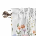 thumbnail image 5 of nqOlkjepod Floral Botanical Farmhouse Short Window Curtain Valances, Spring Flowers Farmhouse Rod Pocket Kitchen Valances for Living Room Bedroom Bathroom Cafe, 1 Panel - 42" x 12", 5 of 8
