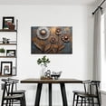thumbnail image 3 of Flower Canvas Art Flower Picture Bathroom Wall Decor Fraemd Floral Painting Vintage Artwork for Living Room Office Home Decoration Gallery Wrapped Ready to Hang(Flower-3,12.00"x18.00"), 3 of 6