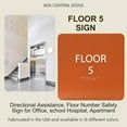 thumbnail image 6 of ADA CENTRAL SIGNS - 6" X6" Floor 5 Sign - ADA Compliant Tactile Graphics Grade 2 Braille Text Acrylic Wall Signs - Directional Assistance, Floor Number Safety for Office, school Hospital, Apartment, 6 of 7