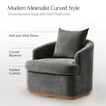 thumbnail image 5 of Tina's Home Modern Chenille Swivel Accent Chair Set of 2, 360° Barrel Chairs with Lumbar Pillow Gray, 5 of 6