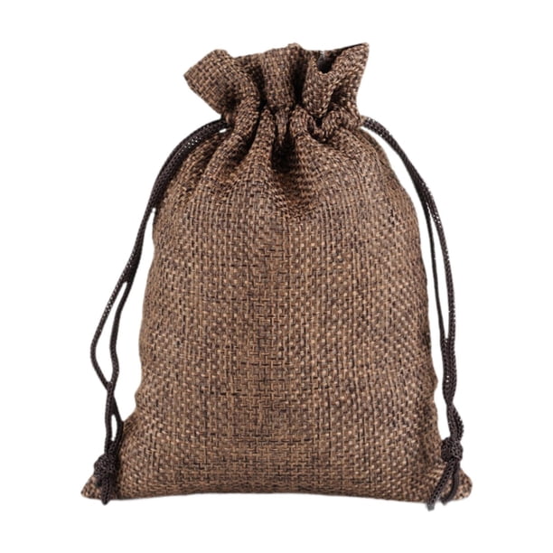 50 bolsas de regalo con cordón para Navidad, bodas y Halloween. Marrón oscuro
