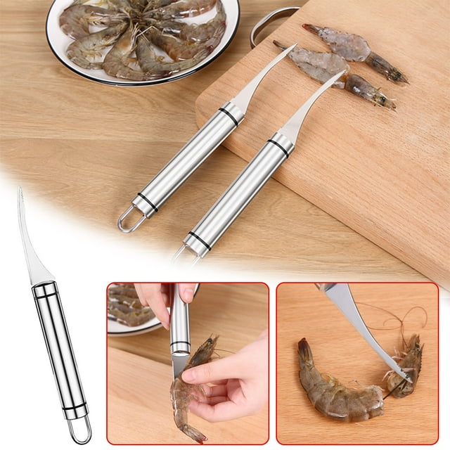 PEONAVET Stainless Steel Shrimp 304 Stainless Steel Shrimp Opener To Shrimp Thread Knife To Clean Shrimp Thread