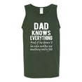 thumbnail image 2 of Wild Bobby,Dad Knows Everything Know It All Funny Men, Father's Day, Tees, Father's Day, Men Graphic Tank Top, Forest Green, 3XL, 2 of 3