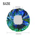 thumbnail image 4 of KLL Colorful Stained Glass Crocodile Pattern Shower Cap & Bath Cap for Women,Reversible Oversized Waterproof Shower Caps for all Hair Lengths,Elastic Reusable Bathing Hair Cap, 4 of 6