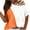 Orange, variant on Women's Tops Trendy Cross One Shoulder Color Block Crew Neck Short Sleeve Shirts Summer Casual Loose Blouses (XL, Black)