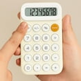 thumbnail image 2 of Dvumao School Supplies, Mini Cute Soft Rubber Soft Button Calculator LCD Screen High Beauty student Style Portable Calculator for Students Equipped with Built-in Button Battery, Teens Gifts, 2 of 6
