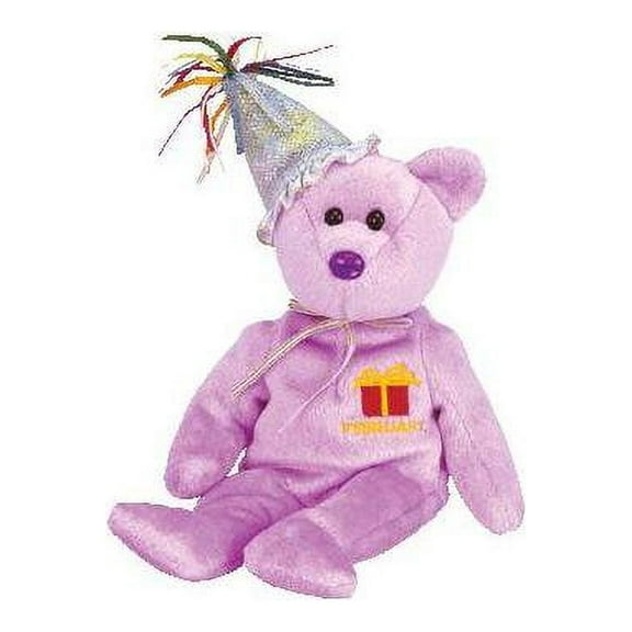 TY Beanie Baby - FEBRUARY the Teddy Birthday Bear (With Hat) (9.5 inch) Plash