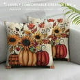 thumbnail image 3 of Chilfamy  Fall Decorations Pillow Covers,Autumn Flower Pillows Decorative Throw Pillows,Eucalyptus Leaves Pumpkin Pillow Cases Hanksgiving Thankful Harvest Fall Decor Cushion Covers, 3 of 5