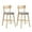 Oak | 41.5"H, variant on Tcbosik Upholstered Chairs Set of 2, Mid Century Modern Dining Chair with Wooden Frame, Kitchen Chair with Curved Backrest, Easy Assembly, Black