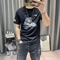 thumbnail image 2 of Camiseta de anime para hombre, estampado gráfico, dibujos superiores, ropa, camisetas para hombre Katoen, ropa de calle, acuarela, venta al por mayor, XL, gótica, grunge, 2 of 4