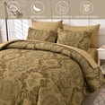 thumbnail image 4 of Juego de edredón WONGS BEDDING Gold King Size 7 piezas de microfibra, 4 of 9
