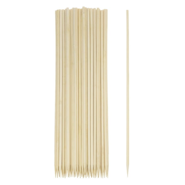 Uxcell 100pcs Palitos de Bambú 14 Pulgadas 5mm Diámetro Palillos de Cóctel de Madera Natural