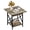 Gray Wash, variant on End Table 24 inch for Living Room, Large Square Side Tables with X-Frame, Tall Industrial Bedside Nightstand with 2-Tier Storage, Black