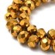 thumbnail image 3 of Electroplate Transparent Glass Beads Strands Full Plated Faceted Rondelle Golden Plated 8x6mm Hole: 1mm about 65~68pcs/strand 15.7~16.1 inch(40~41cm), 3 of 3