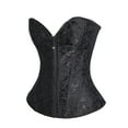 thumbnail image 2 of Arvbitana Women's Zip Up Corset Tops Sleeveless Off Shoulder Strapless Bustier Overbust Ladies Casual Bandeau Body Shaper Lingerie Tops, 2 of 4