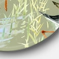 thumbnail image 3 of Designart 'Herons Birds In The Gray Water' Farmhouse Circle Metal Wall Art 29x29 - Disc of 29, 3 of 5