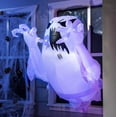 thumbnail image 4 of FT Halloween Inflatable Scary Ghost Outdoor Decoration Inflatable Window Breaker Decoration with Rotating Purple LEDs Blow Up Ghost Halloween Window Decor for Party Garden Yard Deco, 4 of 8