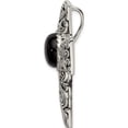 thumbnail image 2 of Sterling Silver Antiqued Filigree Black Onyx Cabochon Slide (41 X 32) Made In China qc9043, 2 of 5