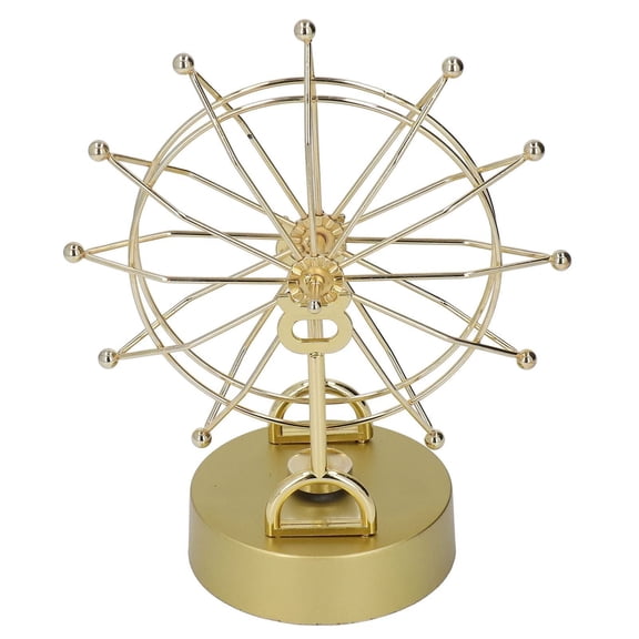 Gold Ferris Wheel Perpetual Motion Machine, Desk And Shelf Decor with Easy Installation, Stress-Relief Toy And Educational Display for Living Room, Office, And Bookshelf, 1 Ornament