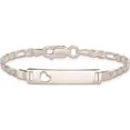 thumbnail image 3 of Sterling Silver Baby Id With Cut-Out Heart Bracelet (6 X 6) Made In India qid46-6, 3 of 5