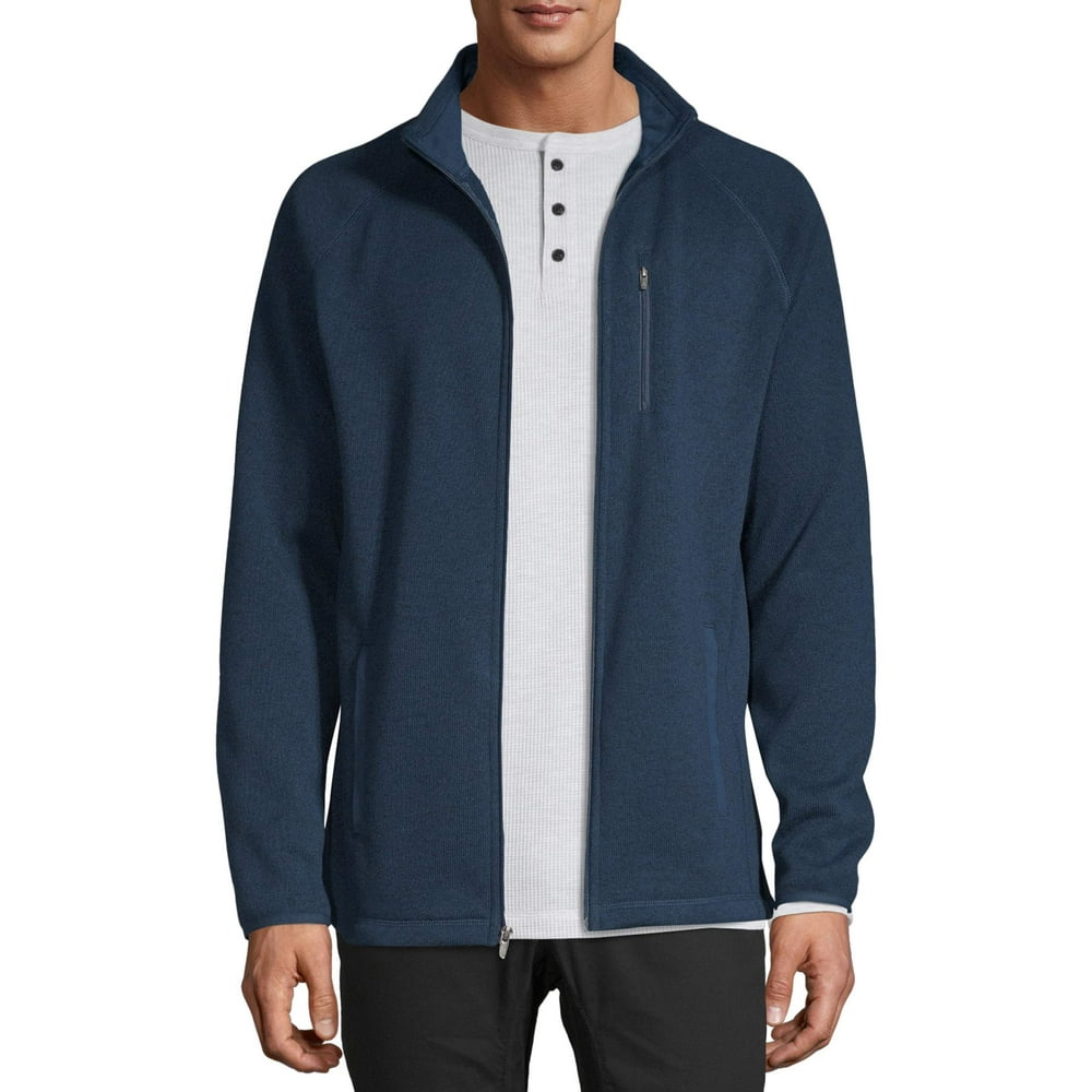 GEORGE - George Men's Full-Zip Sweater Fleece, Up to Size 5XL - Walmart ...