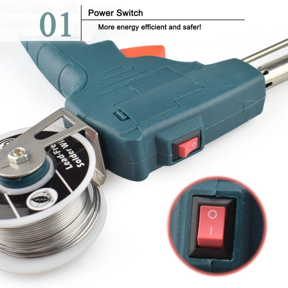 Soldering Iron Kit Internal Heating Professional Soldering Tool Auto Send Tin for Repair, Iron Paiting