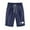 Navy, variant on Honeeladyy Sales Trendy Women's Summer Print Drawstring Elastic Waist Large Size Cotton Linen Pants Casual Pants Beach Shorts with Pockets