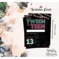 thumbnail image 5 of Darling Souvenir Black Birthday Invitation Card 28 Pcs Fill or Write In Blank Invites Printable Party Supplies 5 x 7 Inches, 5 of 5