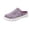 Purple, variant on Women's Mesh Breathable Flat Mule Shoes Closed Round Toe Knit Backless Slip On Summer Clogs Fashion Walking Shoes (Pink 6.5)