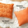 thumbnail image 6 of Lomyolo Throw Pillow Covers Pumpkin Fall Decorative Soft Faux Fur Pillow Covers for Autumn Harvest Fluffy Plush Accent Pillow Cases for Farmhouse Couch Cushion Covers 2 Pack, 6 of 7