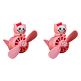 thumbnail image 1 of Ambientador Coche Gato Giratorio Hélice Aire Difusor Perfume Rosa, 1 of 4