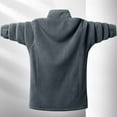 thumbnail image 5 of Mens Tops Plus Size Long Sleeved Stand Up Collar Solid Color Pocket Zipper Wool Jacket Dark Gray XXXL,Mens Coats, 5 of 6