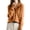 Orange, variant on 2025 Autumn Sweater Khaki Sweater Long Sleeves V-Neck Sweaters Retro Fashion Clothes Women's Hoodie(S)