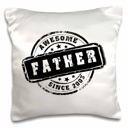 3dRose Awesome Father since 2003 year of birth of first born child stamp - Worlds greatest dad - best daddy - Pillow Case, 16 by