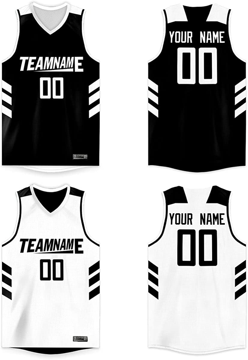 Custom Basketball Jersey Reversible Printed Name Number Athletic Blank