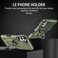 thumbnail image 2 of Allytech for Samsung Galaxy S21+/S21 Plus Phone Case with Ring Holder, Anti-Fingerprint Non-slip Anti-Drop Heavy Duty Corner Protection Rotating Ring Stand Cover Case for Samsung S21 Plus 5G, Green, 2 of 10
