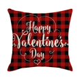 thumbnail image 2 of Liquidation! Panxico Décorations de la Saint-Valentin, Coussins de la Saint-Valentin, Série à Carreaux Rouges Coussin Imprimé en Lin pour la Saint-Valentin, Appuyez sur une Atmosphère Festive 1 Pcs, Décor de la Saint-Valentin, Coussins à Lancer, 2 of 6