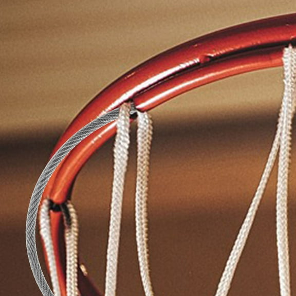 WHAMVOX Heavy-Duty Basketball Net Cord Durable Steel Wire  Basketball Frame Net Threading String Steel Wire Basketball Hoop Nets Fixing Cord for Repair