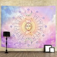 thumbnail image 1 of Cumka Pink Tapestry Wall Hanging Sun Moon Stars Space PsychedelicTapestries Wall Tapestry for Bedroom Aesthetic Home Wall Dorm Décor 59.2x59 In, 1 of 6