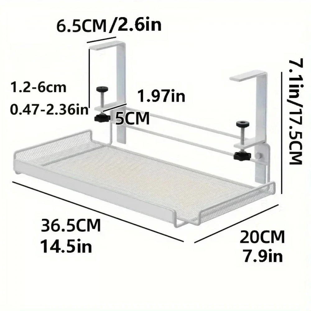 Under Desk Cable Management Tray 14.37 Inch No Drill Steel Desk Cable Organizers Wire Management Tray Cable Management Rack