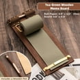thumbnail image 2 of Eespoir Vintage Clipboard Hanging Board, Refillable Kraft Paper Roll with Cutter, Includes Wooden Pen for Office, Kitchen Memo, Shopping List, Sturdy Clip(B), 2 of 4