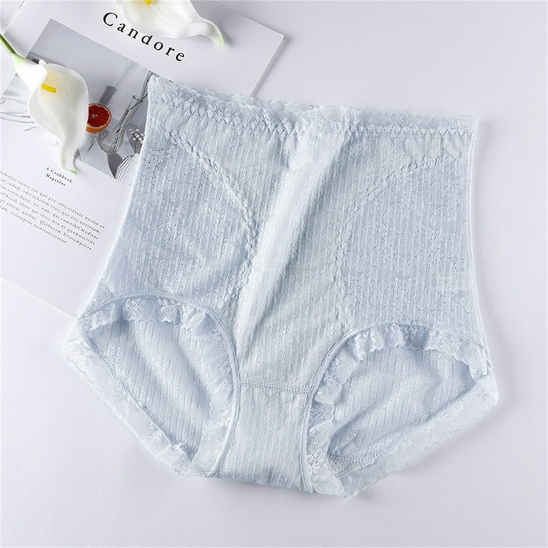 eczipvz Cotton Underwear for Women Plus Size Women High Waist Abdominal  Panties Ladies Cotton Crotch Raise Lace Panties Briefs E,XL