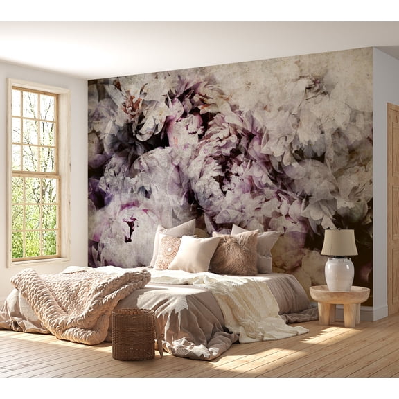 Floral Wallpaper Wall Mural - Home Flowerbed