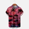 thumbnail image 2 of Lolmot Hawaiian Shirts for Men Casual Turndown Short Sleeve Pockets Blouses Summer Coconut Tree Printed Button Down Beach Tops, 2 of 5