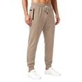 thumbnail image 5 of qelini Drawstring Sweatpants Men Big and Tall with Pockets Elastic Waist Long Pants Solid Color Relaxed Lounge Trousers for Daily Wear Winter, 5 of 9
