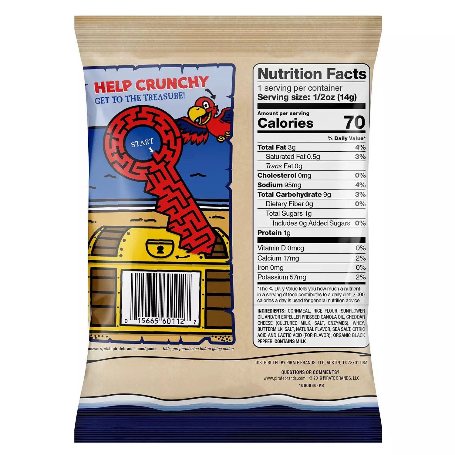 Pirate's Booty Aged White Cheddar Puffs (0.5 oz., 40 pk.)