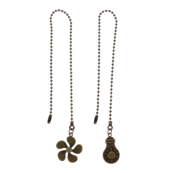 LOLIPPYY 2-Pack Ceiling Light Pull Chains and Fan Chain Extensions for Chandelier and Pendant Lighting