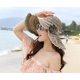 thumbnail image 5 of Sombrero de paja para mujer, de ala ancha, plegable, enrollable, para playa, para verano, 5 of 5