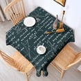 thumbnail image 2 of Math Equations Geometry Tools Green Pattern Square Tablecloth,Waterproof Square Table Cover,Wipeable Spillproof Washable Table Cover for Home Kitchen Party Decor 42"X42"(107x107cm), 2 of 6
